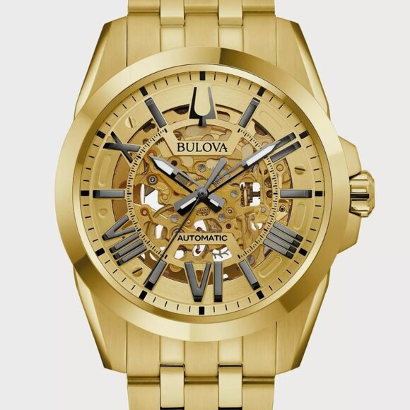 Bulova Sutton Men's Automatic Gold Watch - Picture 1 of 4